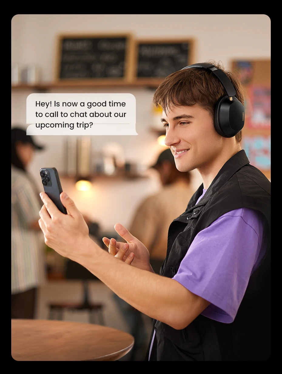 UGREEN-auriculares inalámbricos Max5c con Bluetooth, dispositivo híbrido con cancelación activa de ruido, alta resolución, LDAC, 75H de Audio espacial, 43dB UGREEN-auriculares inalámbricos Max5c con Bluetooth, dispositivo híbrido con cancelación activa de ruido, alta resolución, LDAC, 75H de Audio espacial, 43dB