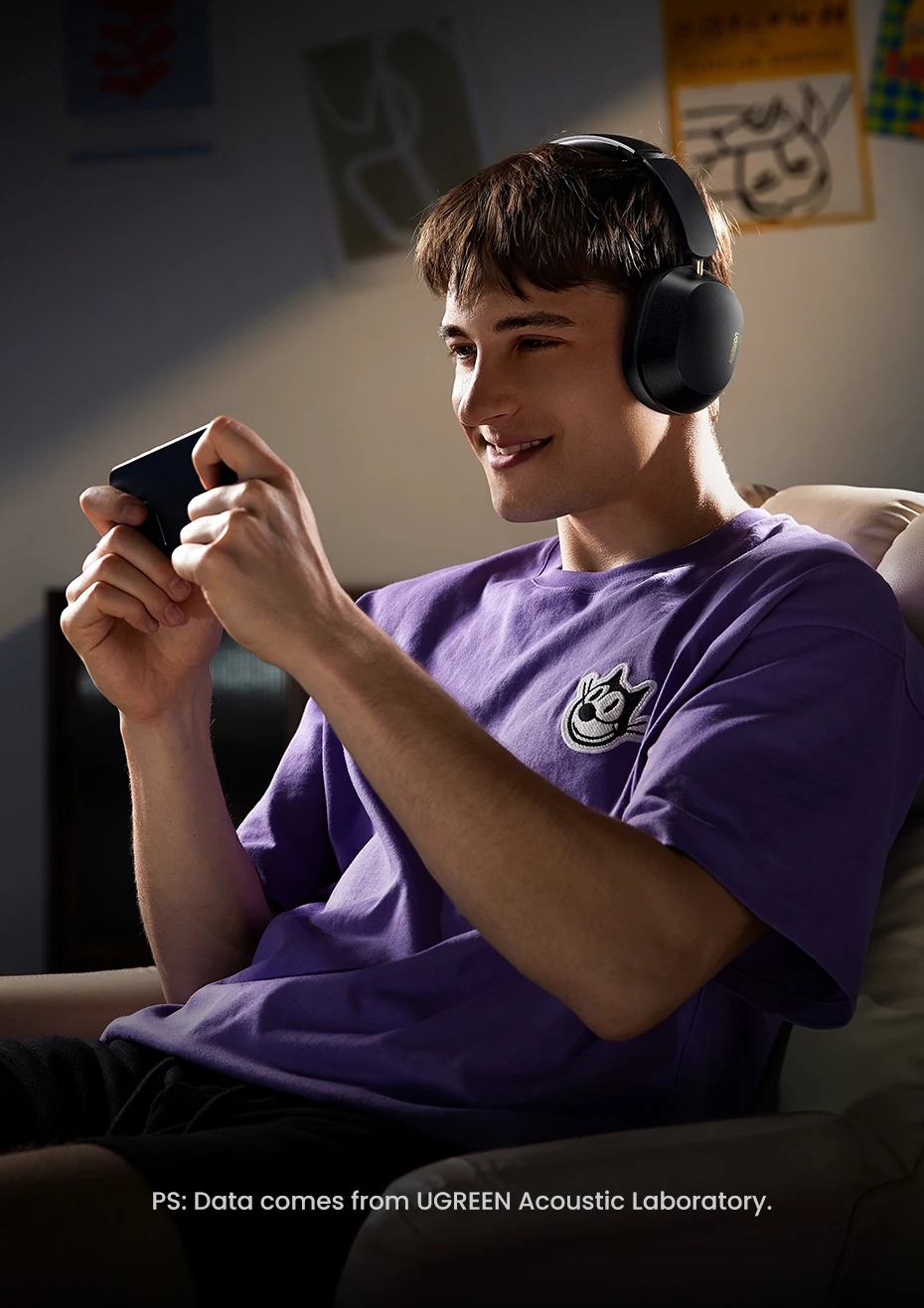 UGREEN-auriculares inalámbricos Max5c con Bluetooth, dispositivo híbrido con cancelación activa de ruido, alta resolución, LDAC, 75H de Audio espacial, 43dB UGREEN-auriculares inalámbricos Max5c con Bluetooth, dispositivo híbrido con cancelación activa de ruido, alta resolución, LDAC, 75H de Audio espacial, 43dB
