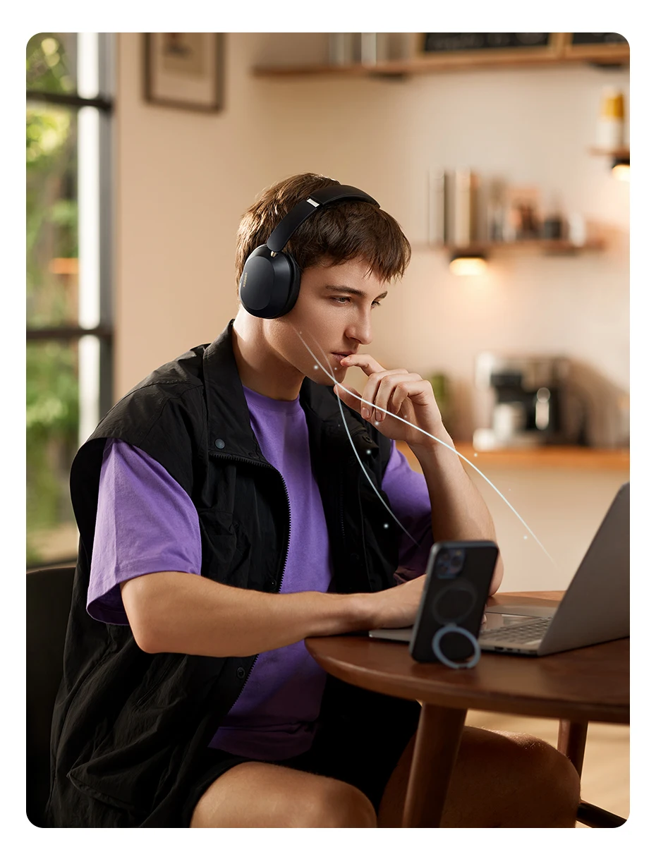 UGREEN-auriculares inalámbricos Max5c con Bluetooth, dispositivo híbrido con cancelación activa de ruido, alta resolución, LDAC, 75H de Audio espacial, 43dB UGREEN-auriculares inalámbricos Max5c con Bluetooth, dispositivo híbrido con cancelación activa de ruido, alta resolución, LDAC, 75H de Audio espacial, 43dB