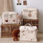 Bolso pañalera aislante de oso de peluche. Estilo coreano. - Image 6