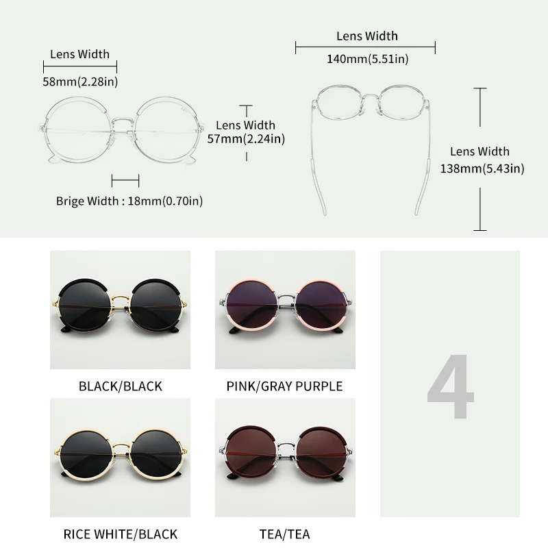 16336-gugrlb.jpg Lentes de sol para mujer. GCV-gafas de sol clásicas para hombre y mujer, lentes de sol con montura redonda, estilo Punk, polarizadas de Metal - Image 5