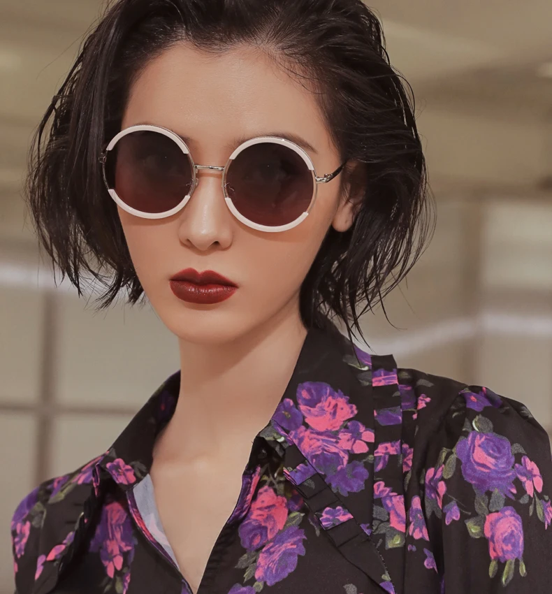 Lentes de sol para mujer. GCV-gafas de sol clásicas para hombre y mujer, lentes de sol con montura redonda, estilo Punk, polarizadas de Metal Lentes de sol para mujer. GCV-gafas de sol clásicas para hombre y mujer, lentes de sol con montura redonda, estilo Punk, polarizadas de Metal