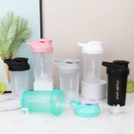 Botella agitadora portátil de 300ml, botella de agua a prueba de fugas para gimnasio, entrenamiento físico al aire libre, taza mezcladora deportiva