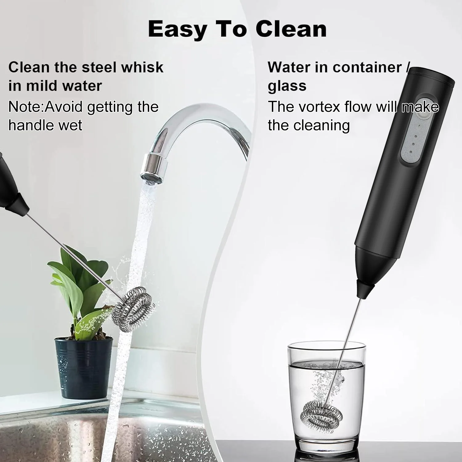 Mini Espumador de leche recargable por USB, máquina de espuma de 3 velocidades, batidor de café, batidor de huevos Mini Espumador de leche recargable por USB, máquina de espuma de 3 velocidades, batidor de café, batidor de huevos