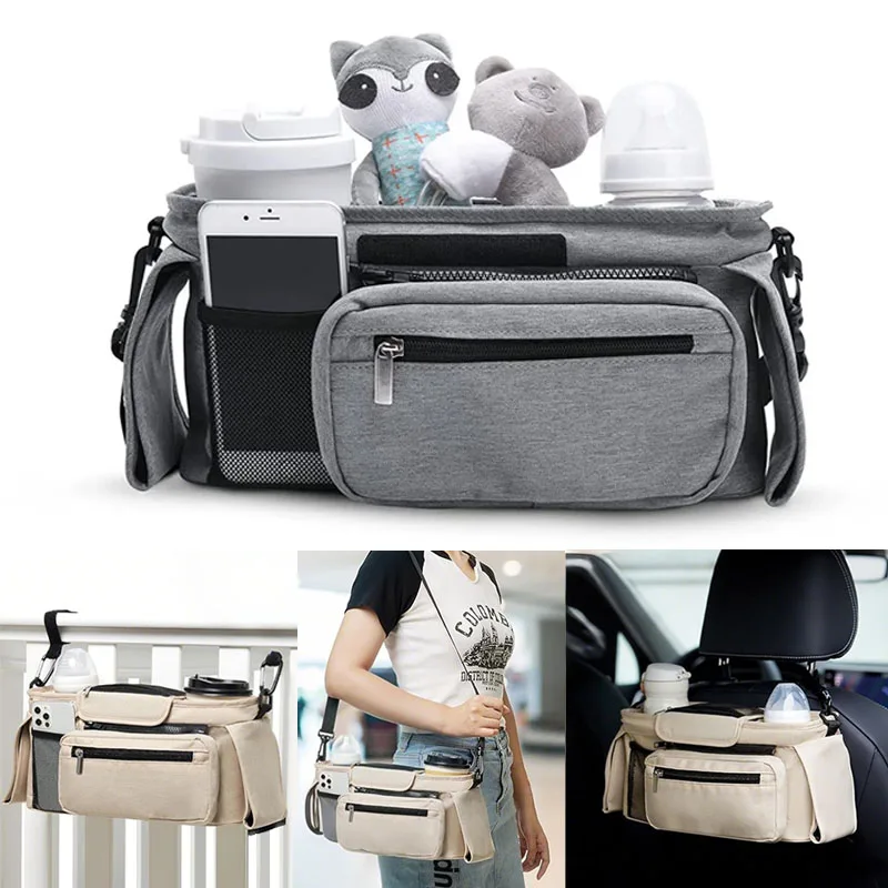 16496-id8q45.jpg Bolsa colgante para carriola, bolsa para mamás, porta botellas, bolsas de pañales, accesorios para cochecito de bebé - Image 4