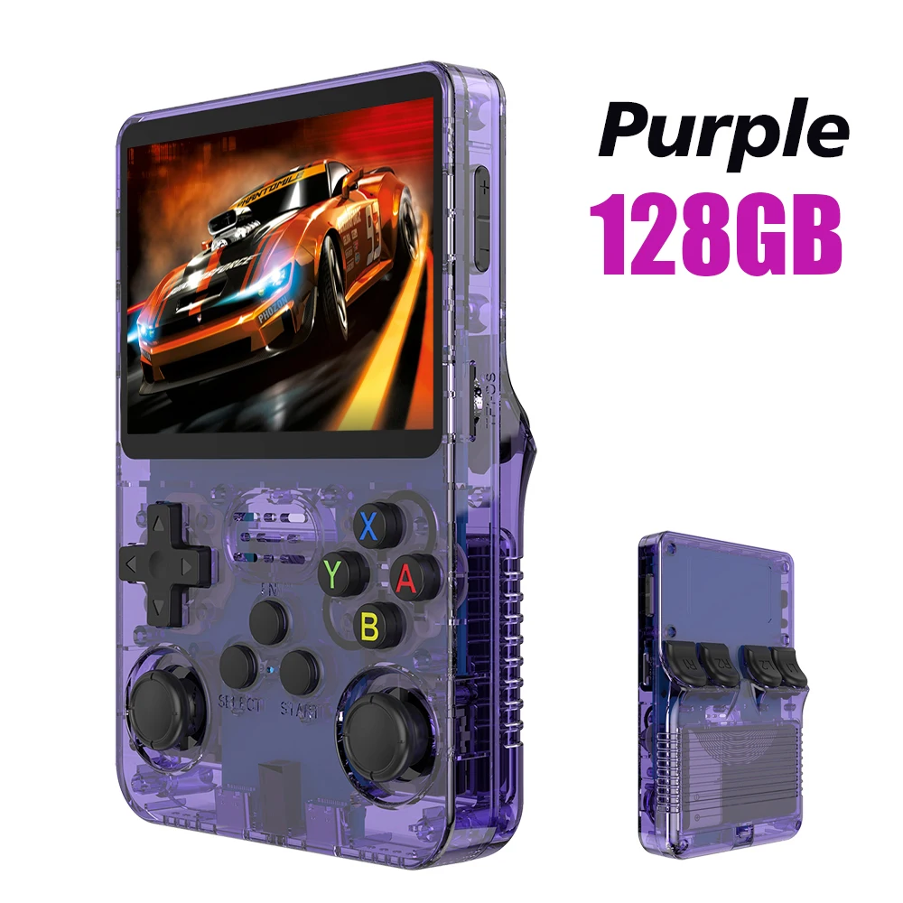 Consola de videojuegos portátil Retro R36S, 128G, sistema Linux, pantalla IPS de 3,5 pulgadas Consola de videojuegos portátil Retro R36S, 128G, sistema Linux, pantalla IPS de 3,5 pulgadas