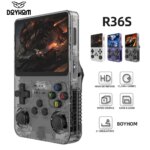 Consola de videojuegos portátil Retro R36S, 128G, sistema Linux, pantalla IPS de 3,5 pulgadas