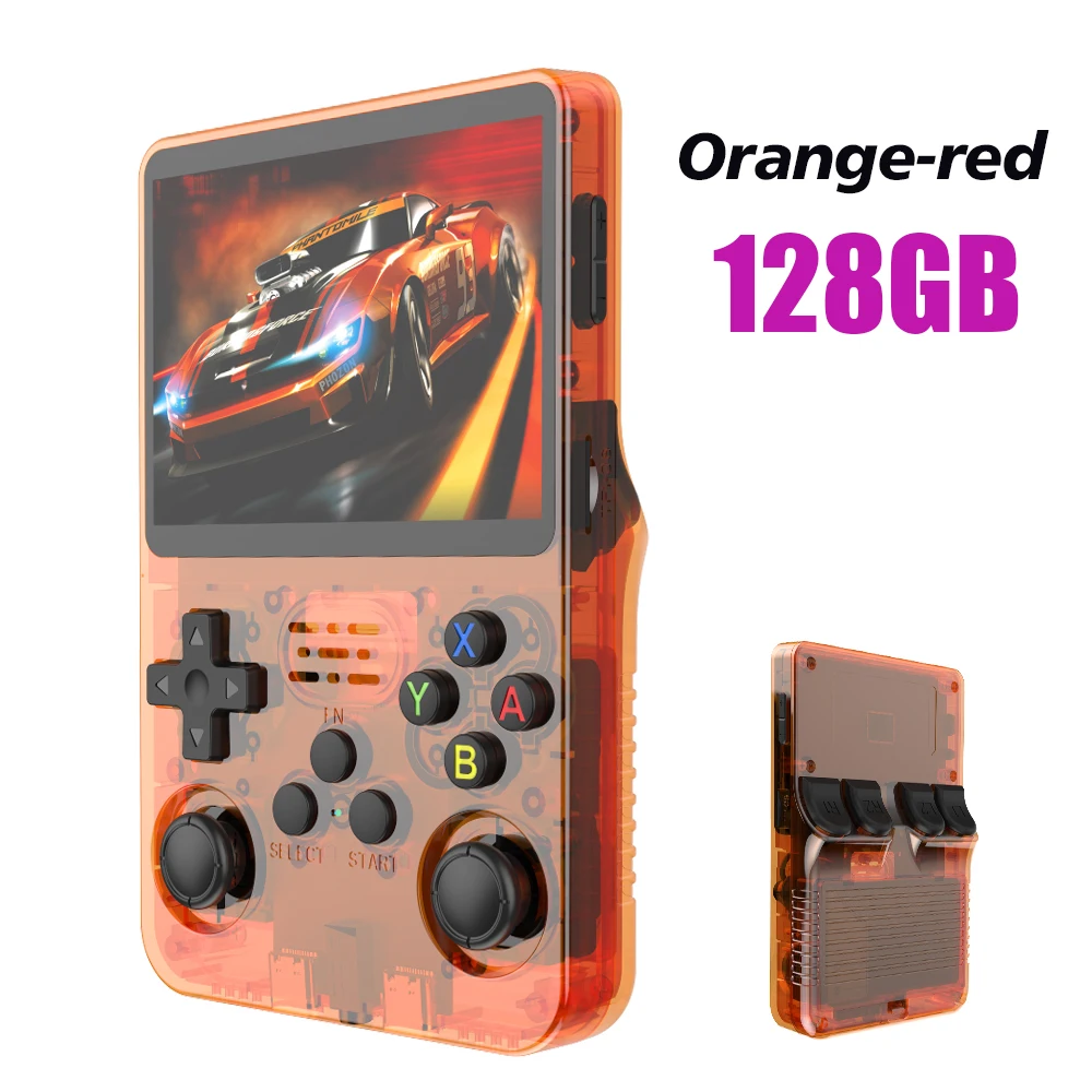 Consola de videojuegos portátil Retro R36S, 128G, sistema Linux, pantalla IPS de 3,5 pulgadas Consola de videojuegos portátil Retro R36S, 128G, sistema Linux, pantalla IPS de 3,5 pulgadas