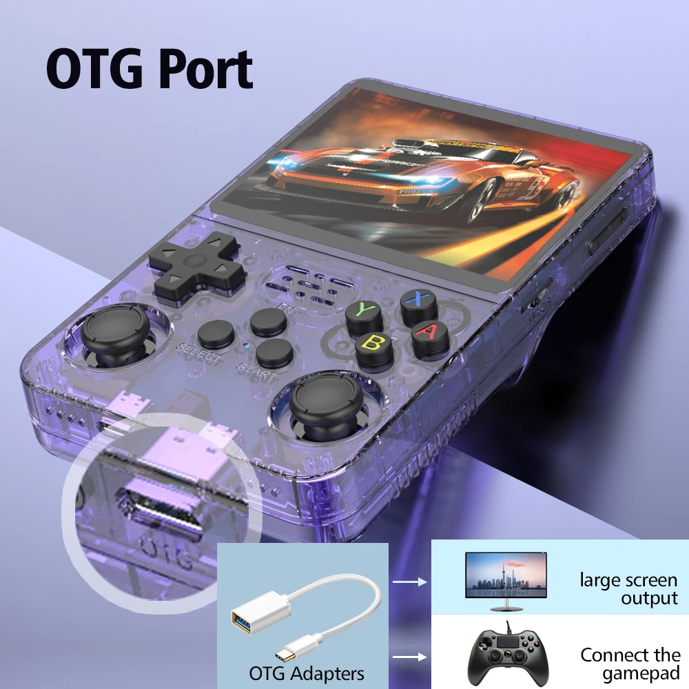 Consola de videojuegos portátil Retro R36S, 128G, sistema Linux, pantalla IPS de 3,5 pulgadas Consola de videojuegos portátil Retro R36S, 128G, sistema Linux, pantalla IPS de 3,5 pulgadas