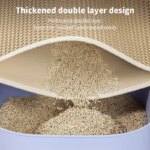 Estera de arena para gatos de gran tamaño, diseño avanzado de doble capa en forma de panal, resistente al agua para orina, fácil limpieza, Control de dispersión, se puede limpiar - Image 2
