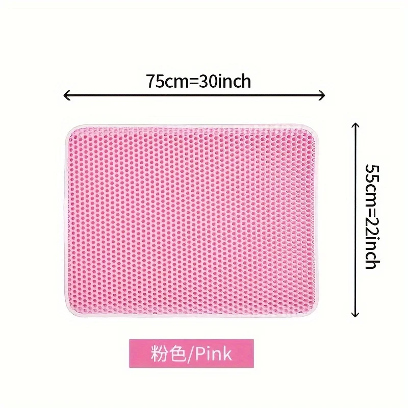 Estera de arena para gatos de gran tamaño, diseño avanzado de doble capa en forma de panal, resistente al agua para orina, fácil limpieza, Control de dispersión, se puede limpiar Estera de arena para gatos de gran tamaño, diseño avanzado de doble capa en forma de panal, resistente al agua para orina, fácil limpieza, Control de dispersión, se puede limpiar