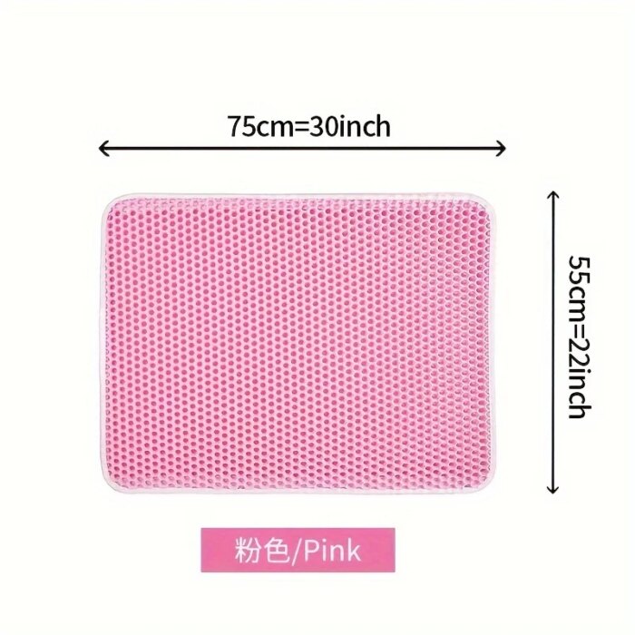 Estera de arena para gatos de gran tamaño, diseño avanzado de doble capa en forma de panal, resistente al agua para orina, fácil limpieza, Control de dispersión, se puede limpiar - Image 4