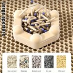 Estera de arena para gatos de gran tamaño, diseño avanzado de doble capa en forma de panal, resistente al agua para orina, fácil limpieza, Control de dispersión, se puede limpiar - Image 5