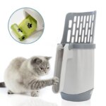 Pala para arena para gatos con bolsa de repuesto, filtro recolector de basura y eses, suministros de bolsas para recolector