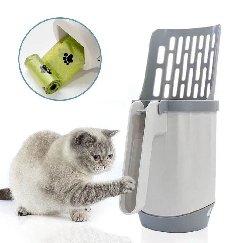 17433-imrk5e.jpg Pala para arena para gatos con bolsa de repuesto, filtro recolector de basura y eses, suministros de bolsas para recolector - Image 1