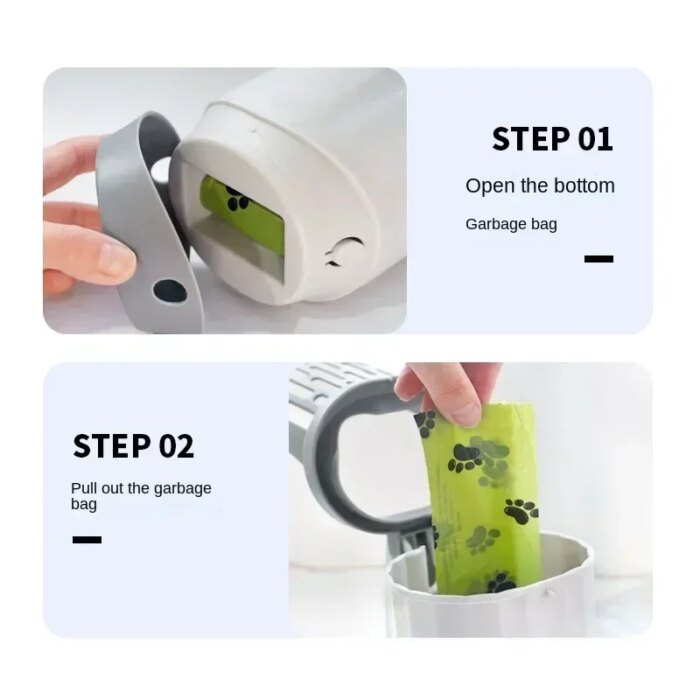 Pala para arena para gatos con bolsa de repuesto, filtro recolector de basura y eses, suministros de bolsas para recolector - Image 5