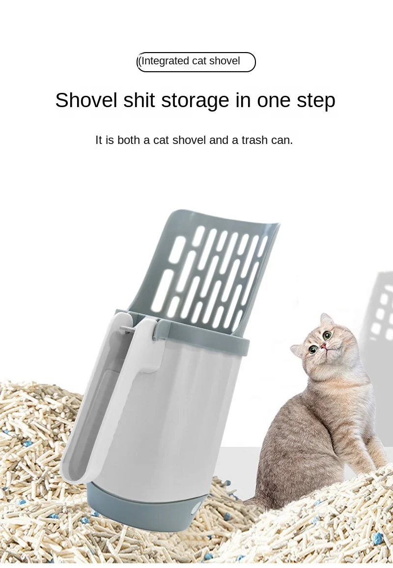 Pala para arena para gatos con bolsa de repuesto, filtro recolector de basura y eses, suministros de bolsas para recolector Pala para arena para gatos con bolsa de repuesto, filtro recolector de basura y eses, suministros de bolsas para recolector