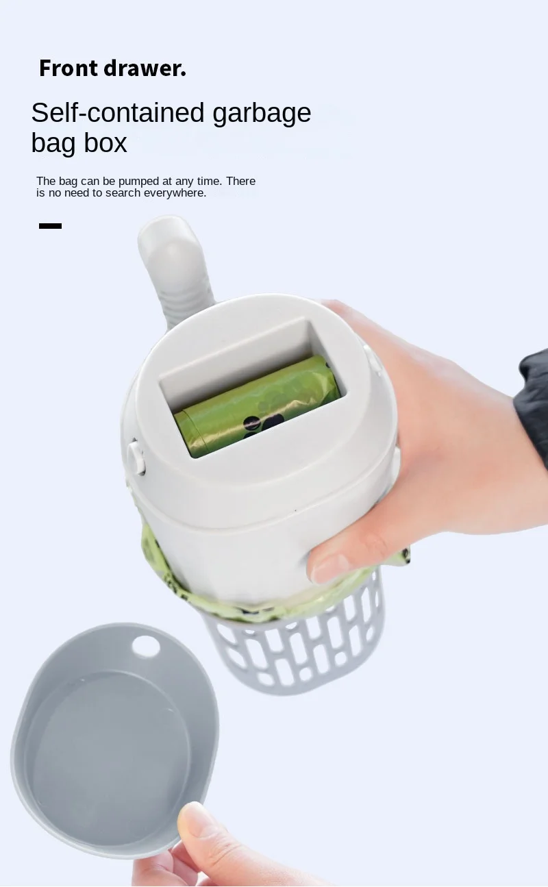 Pala para arena para gatos con bolsa de repuesto, filtro recolector de basura y eses, suministros de bolsas para recolector Pala para arena para gatos con bolsa de repuesto, filtro recolector de basura y eses, suministros de bolsas para recolector