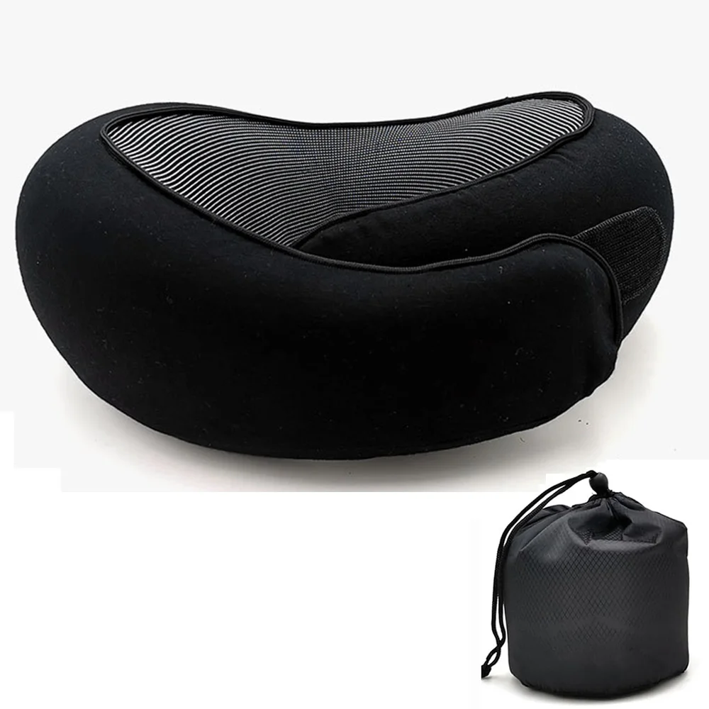 Almohada de viaje para el cuello, almohada en forma de U de espuma viscoelástica, soporte para el cuello de viaje estilo caracol, almohadas para dormir ajustables portátiles Almohada de viaje para el cuello, almohada en forma de U de espuma viscoelástica, soporte para el cuello de viaje estilo caracol, almohadas para dormir ajustables portátiles