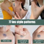 77 patrones de tatuaje temporales, lindos, impermeables, semipermanentes, no reflectantes - Image 2