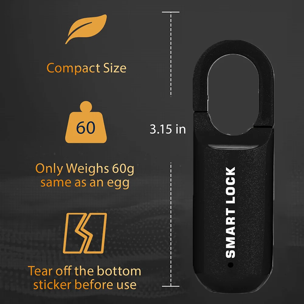 Candado de huella digital, cerradura inteligente sin llave para casillero, cerradura de gimnasio recargable, cerradura de casillero escolar, cerradura biométrica, cerradura de mochila Candado de huella digital, cerradura inteligente sin llave para casillero, cerradura de gimnasio recargable, cerradura de casillero escolar, cerradura biométrica, cerradura de mochila