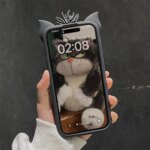 Funda 3D Lucifer Cat Cenicienta para iPhone 11 12 13 14 15 16 Pro Max, funda de dibujos animados bonitos con soporte - Image 4