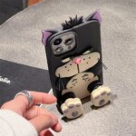 Funda 3D Lucifer Cat Cenicienta para iPhone 11 12 13 14 15 16 Pro Max, funda de dibujos animados bonitos con soporte - Image 5