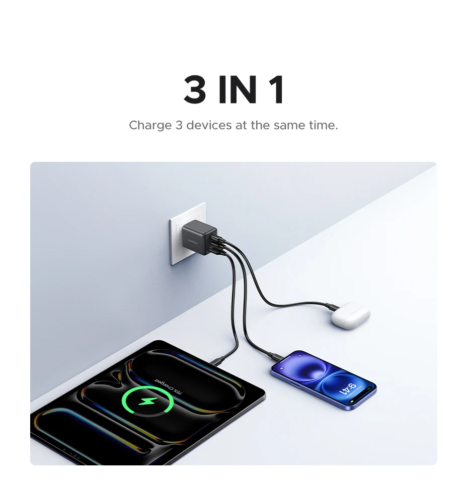 UGREEN 20W 30W GaN cargador Mini PD 3,0 USB C cargador de teléfono para iPhone 16 15 14 Pro Samsung S25 Xiaomi Tablet iPad Air UGREEN 20W 30W GaN cargador Mini PD 3,0 USB C cargador de teléfono para iPhone 16 15 14 Pro Samsung S25 Xiaomi Tablet iPad Air