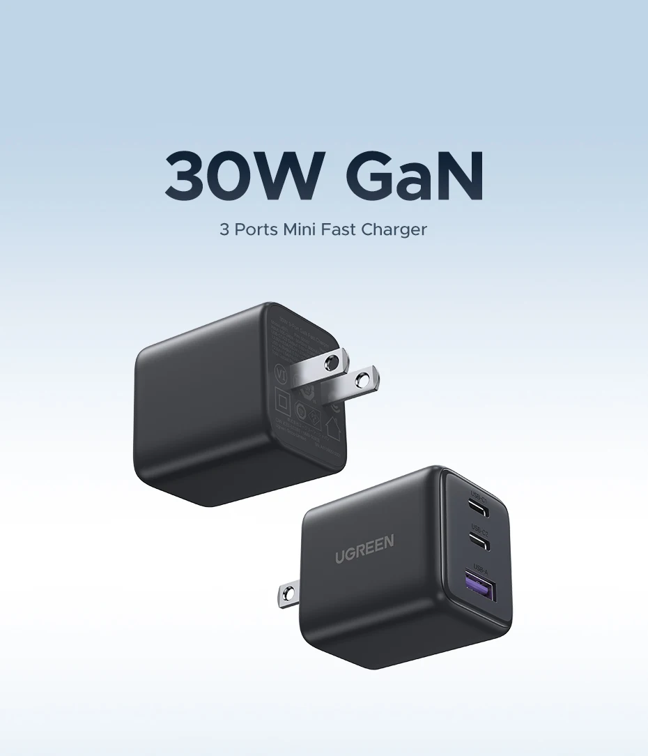UGREEN 20W 30W GaN cargador Mini PD 3,0 USB C cargador de teléfono para iPhone 16 15 14 Pro Samsung S25 Xiaomi Tablet iPad Air UGREEN 20W 30W GaN cargador Mini PD 3,0 USB C cargador de teléfono para iPhone 16 15 14 Pro Samsung S25 Xiaomi Tablet iPad Air