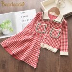 Girl's Warm Autumn Clothes Set with Skirt - Image 6