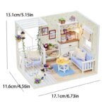 Mini casa de muñecas con gatito, rompecabezas 3D, Kit de construcción de modelos, decoración creativa para habitación y dormitorio con muebles, regalos artesanales de madera - Image 6