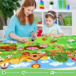 Juego de tablero de fieltro de animales de granja, juego interactivo de aprendizaje temprano para contar historias, rompecabezas para colgar en la pared, juguetes para niños pequeños, regalos - Image 2