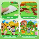 Juego de tablero de fieltro de animales de granja, juego interactivo de aprendizaje temprano para contar historias, rompecabezas para colgar en la pared, juguetes para niños pequeños, regalos - Image 3