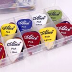 Púas de guitarra multicolor de 24 piezas ABS de plástico Premium para guitarra acústica eléctrica, bajo o ukelele